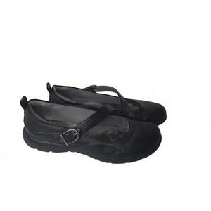 Yuu Elloise Women's Black Vegan Leather Mary Jane Flats Size 7